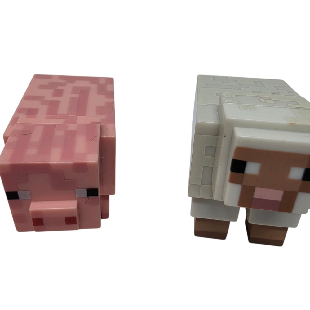 Jazwares Minecraft Pig and Sheep Figurines Set of 2